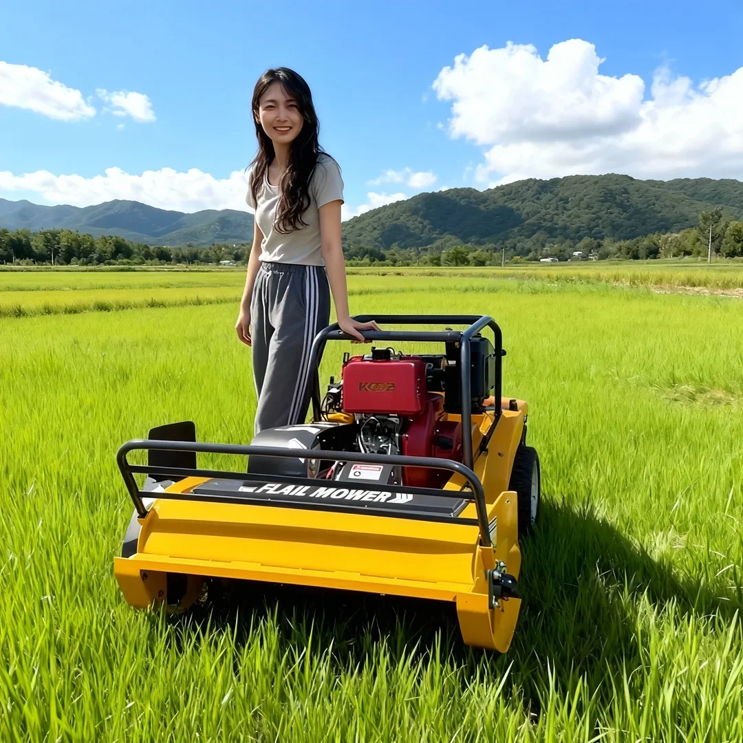 

Customized Flail Lawn Mower Robot - CE EPA Certified Remote Control All Terrain Rubber Track Grass Cutter