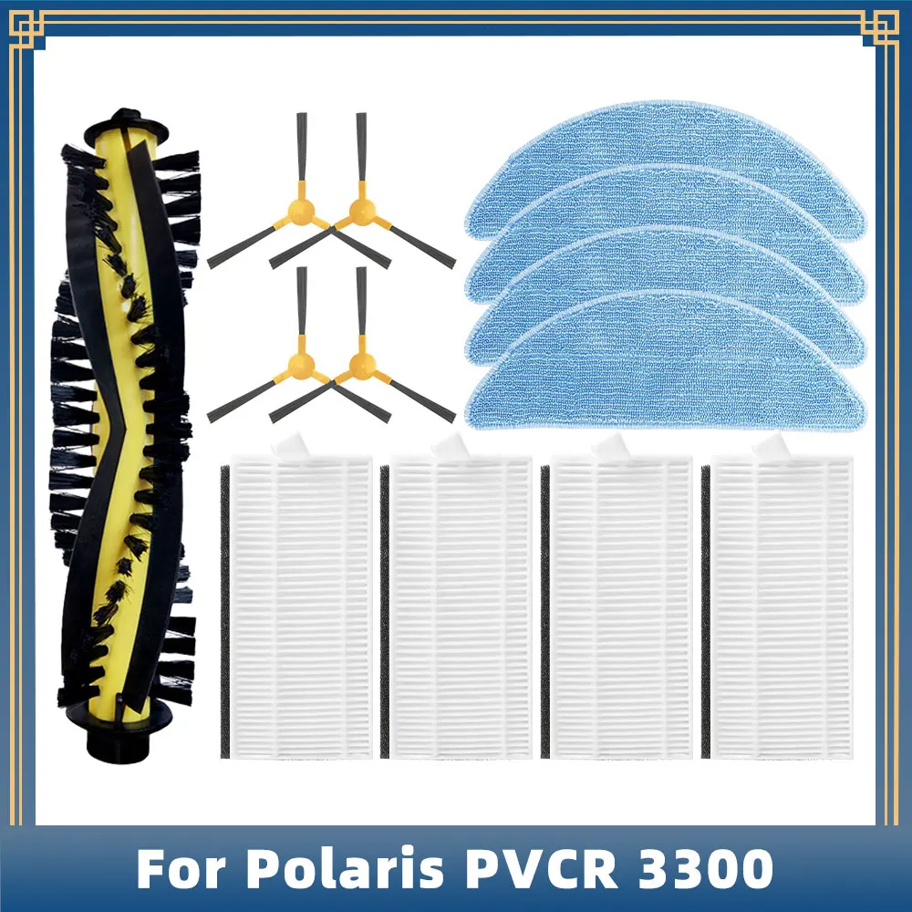 Piezas de repuesto para Robot aspirador, accesorios para Polaris PVCR 3300 IQ Home Aqua, cepillo lateral principal, filtro Hepa, paño de fregona