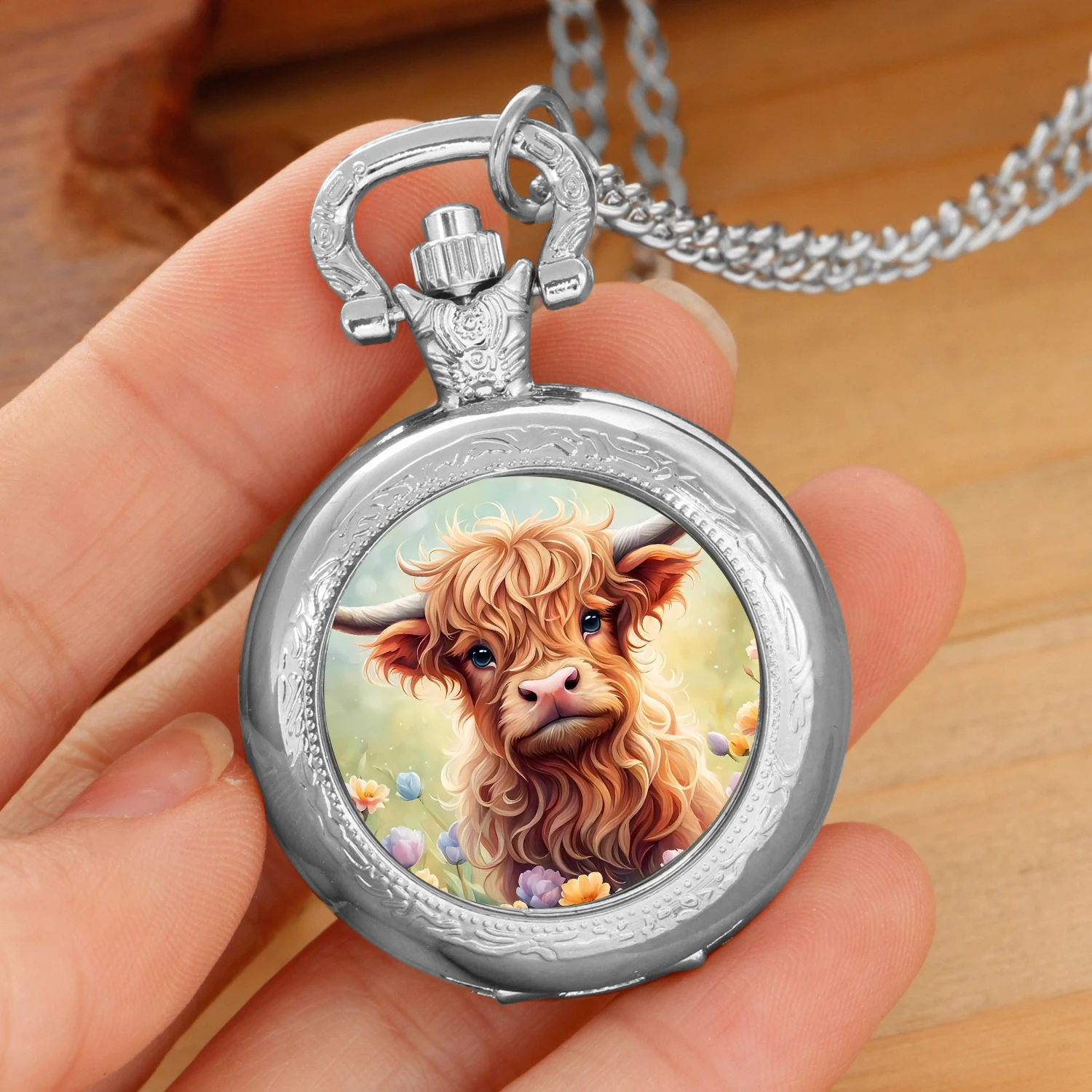 Montre de Poche à Quartz Vintage pour Femme et Homme, Mignon Cerf, Collier, Pendentif, Horloge JOKids, Cadeau Spécial