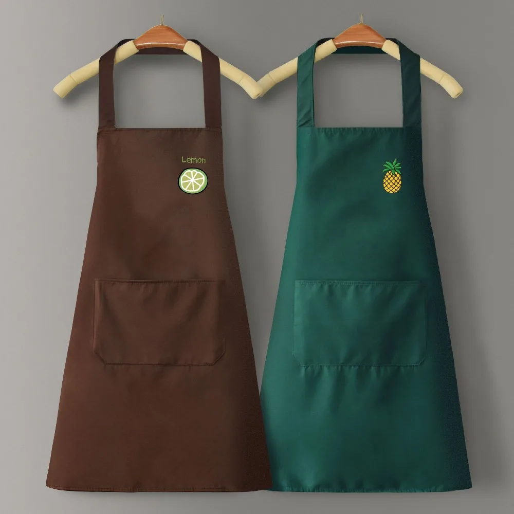 Cute Kitchen Aprons Waterproof Oilproof Can Wipe Hands Catering Waiter Home Cooking Cleaning Sleeveless Apron Smock