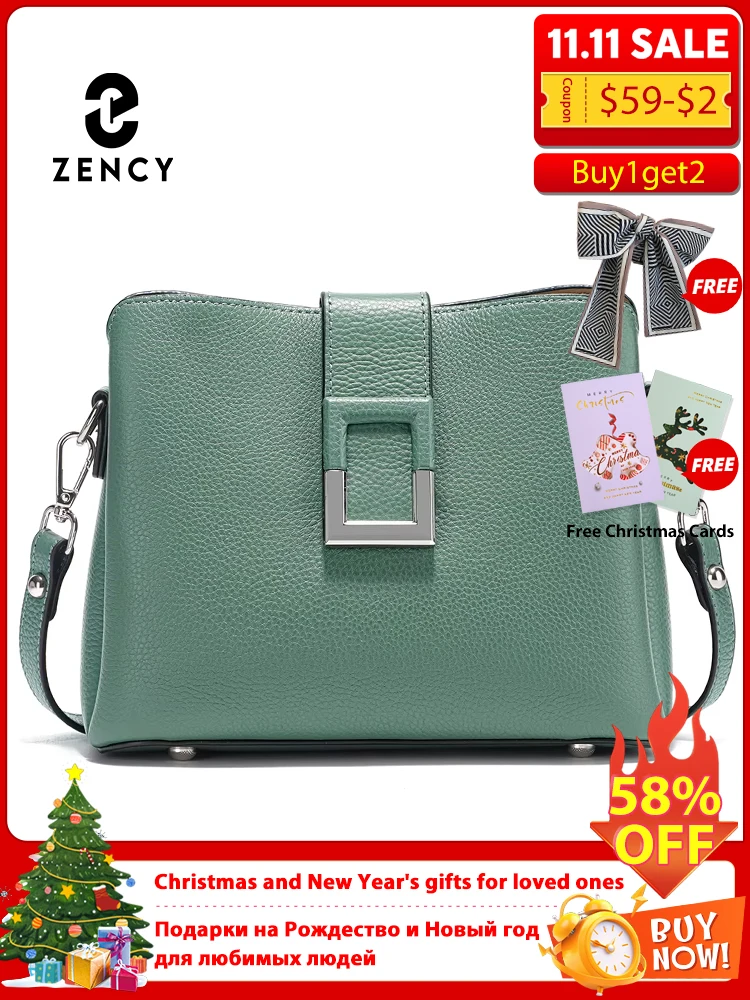 

Zency из натуральной кожи, дизайнерская благородная сумка-шоппер, большая сумка-ведро, женская сумка через плечо, светло-розовые, белые сумки