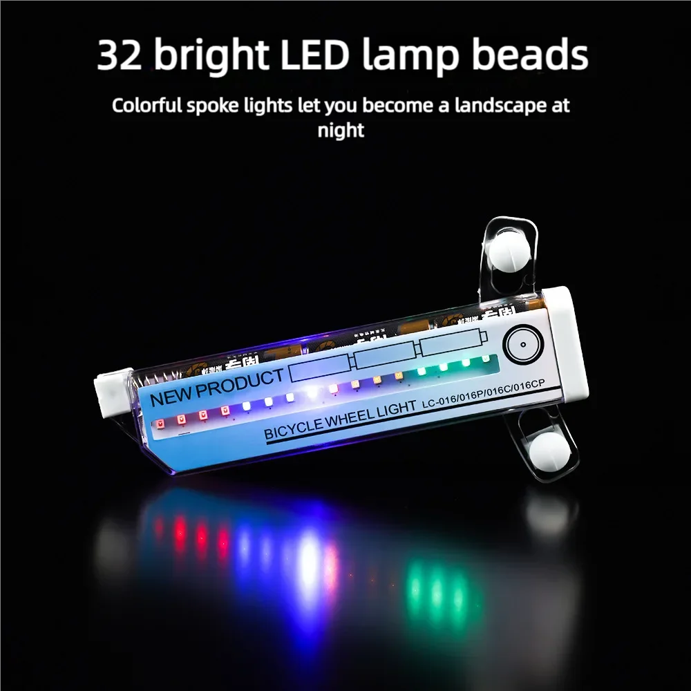 Bike Spoke Light Bicycle Wheel Light 30 Different Colorful Patterns Change Safety Tire Light Without Battery MTB Bike Accessorie