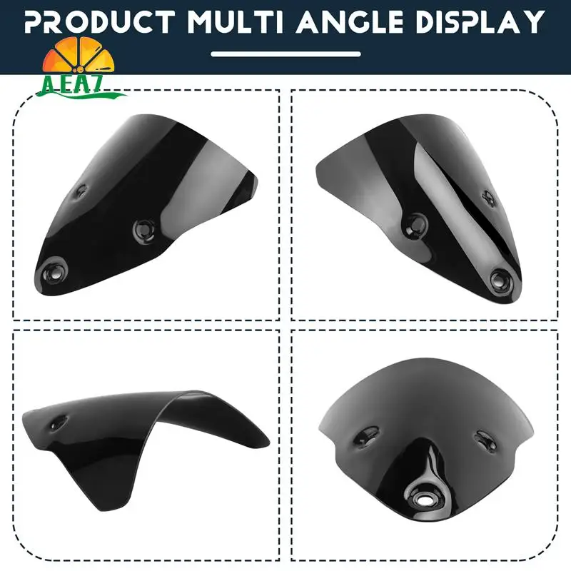 

AEA7-Motorcycle Windshield Windscreen For DUCATI 939 950 Supersport 939S 950S Super Sport S Refit Black Wind 2017-2022