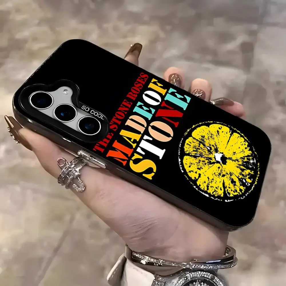STONE ROSES MUSIC POSTERS Phone Case For Samsung S25 Ultra S23 S22 S21 S20 Ultra Plus S24 Fe A54 A55 Color Silver Cover