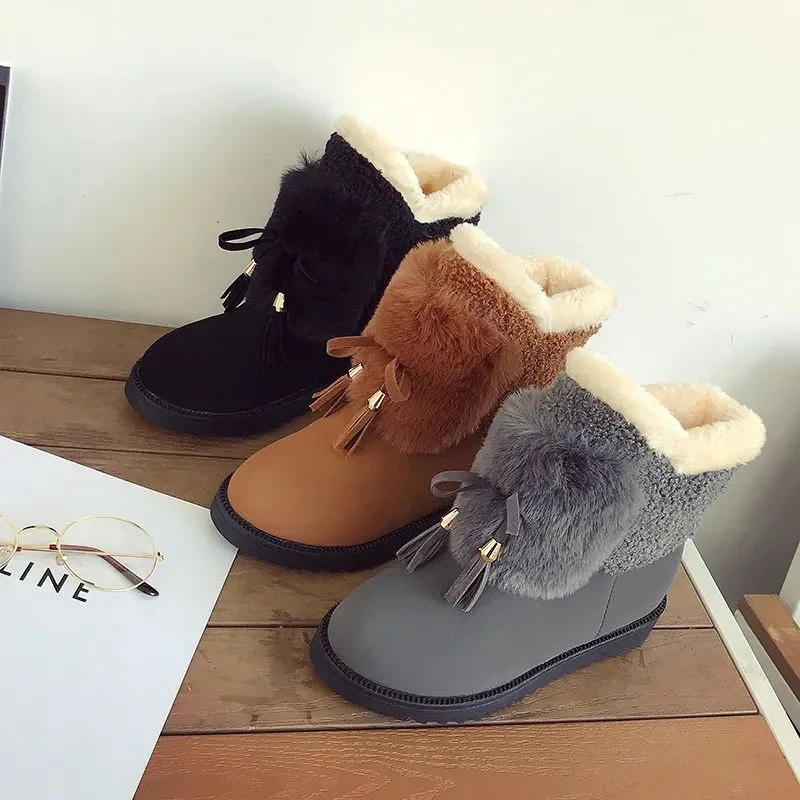 

2025 New Winter Thick and Warm Cotton Shoes Winter Snow Boots Women's with Velvet Thick Soled Non Slip Women's Shoes