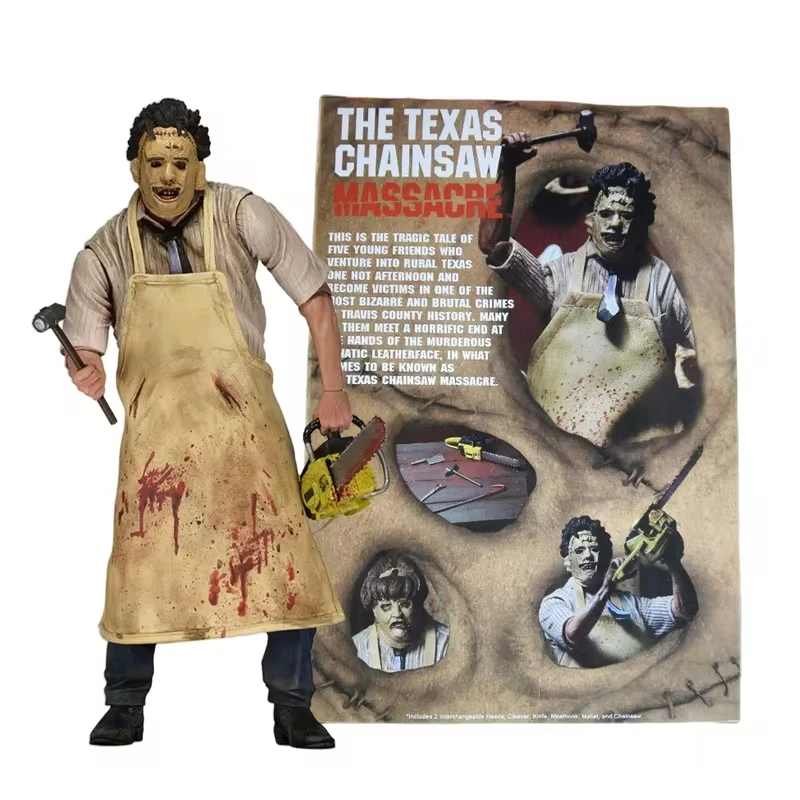 20cm Leatherface Texas Action Figure Chainsaw Massacre Figure Model Toy Fortieth Anniversary Film Terror Figure Statue