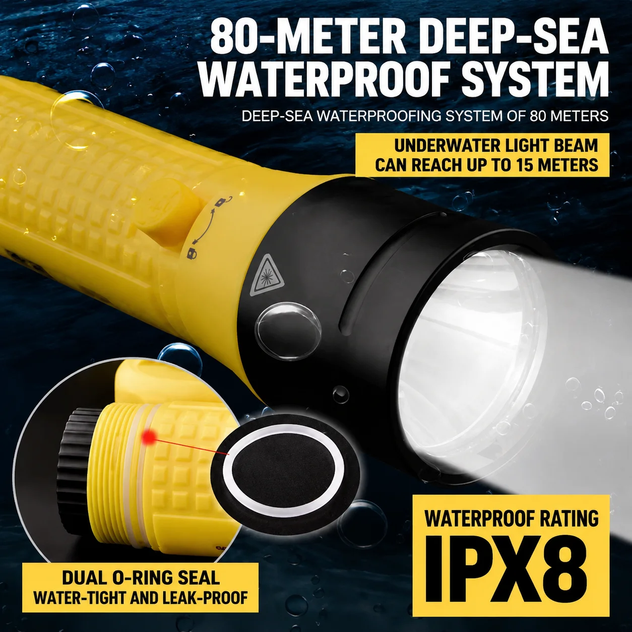 Jasna latarka nurkowa CERR LED – Underwater Flashlight recenzja i cena