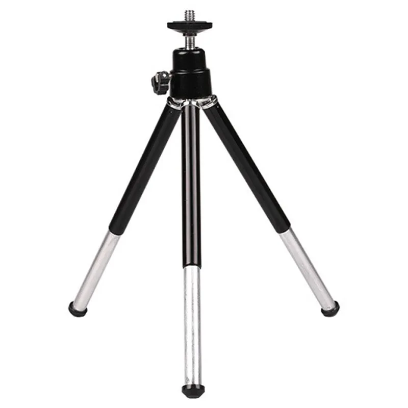 Lightweight Mini Portable Tripod Adjustable Mini Tripod Aluminum Alloy for Iphone Camera Projector Black