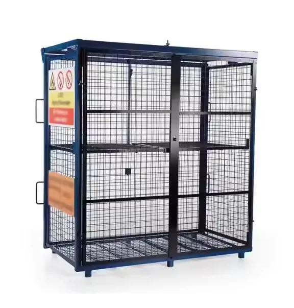 

High Quality Galvanized Mesh Gas Cylinder Storage Cage Easily Assembled with 3D Modeling Services