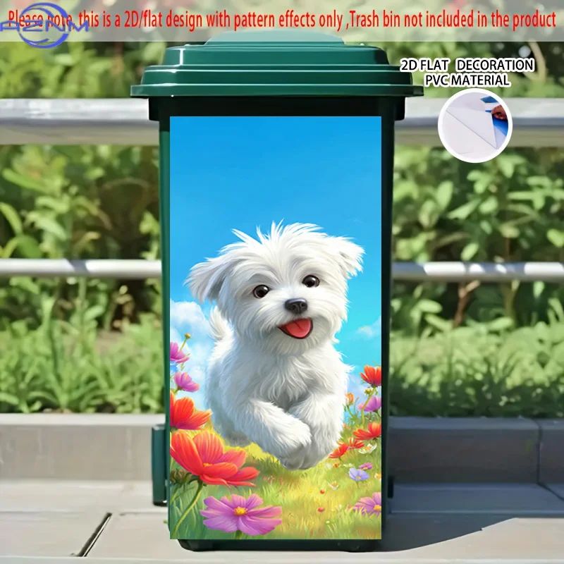 2D Print Dustbin Decal, Decorative Sticker for Garbage Bin