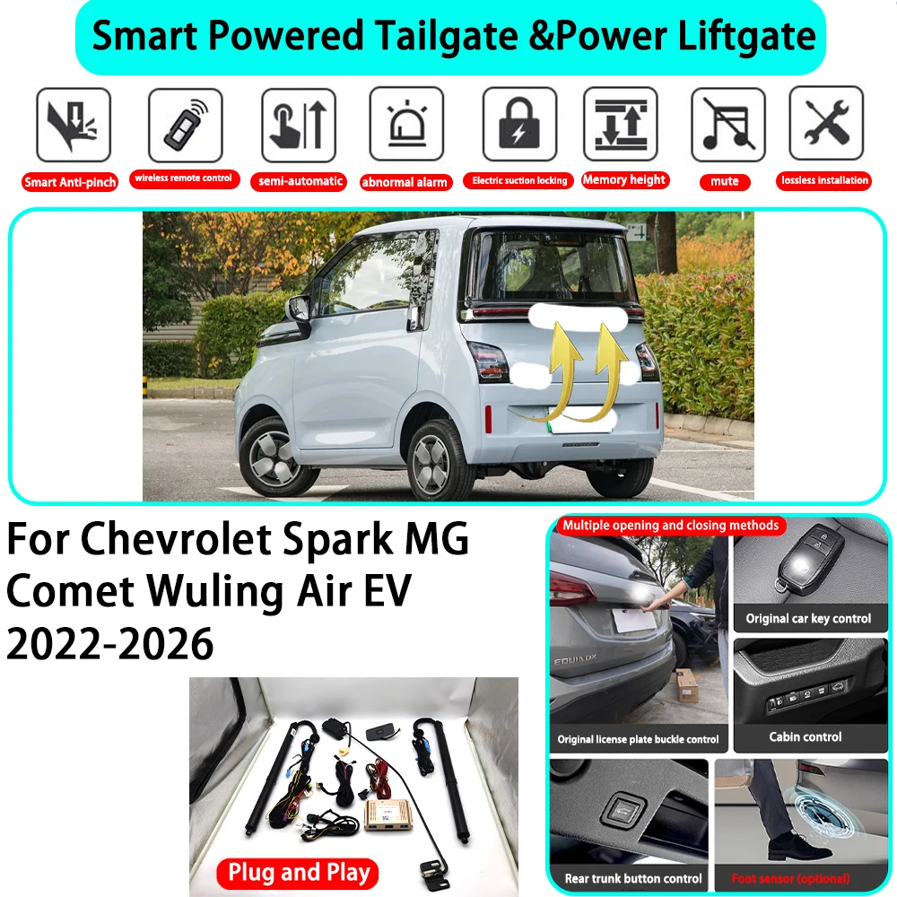 

for Chevrolet Spark MG Comet Wuling Air EV 2022-2026 Smart Automatic Powered Tailgate Electric Power Tailgate Lift Kit Key Close