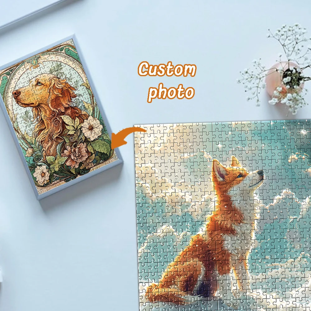 Customized Wooden Photo Jigsaw 35/300/500/1000pcs Spring Home Decor, Custom Photo Gift for Family Bonding & Memories