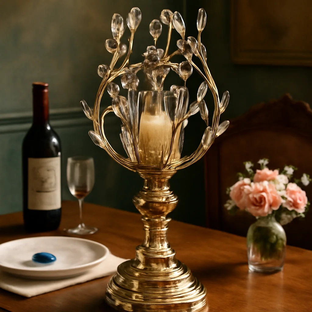 Western Candle Chandelier Holder, Floral Branch Aromatherapy Stand, Luxury Supper Prop, Vintage Wedding Ceremony Decor