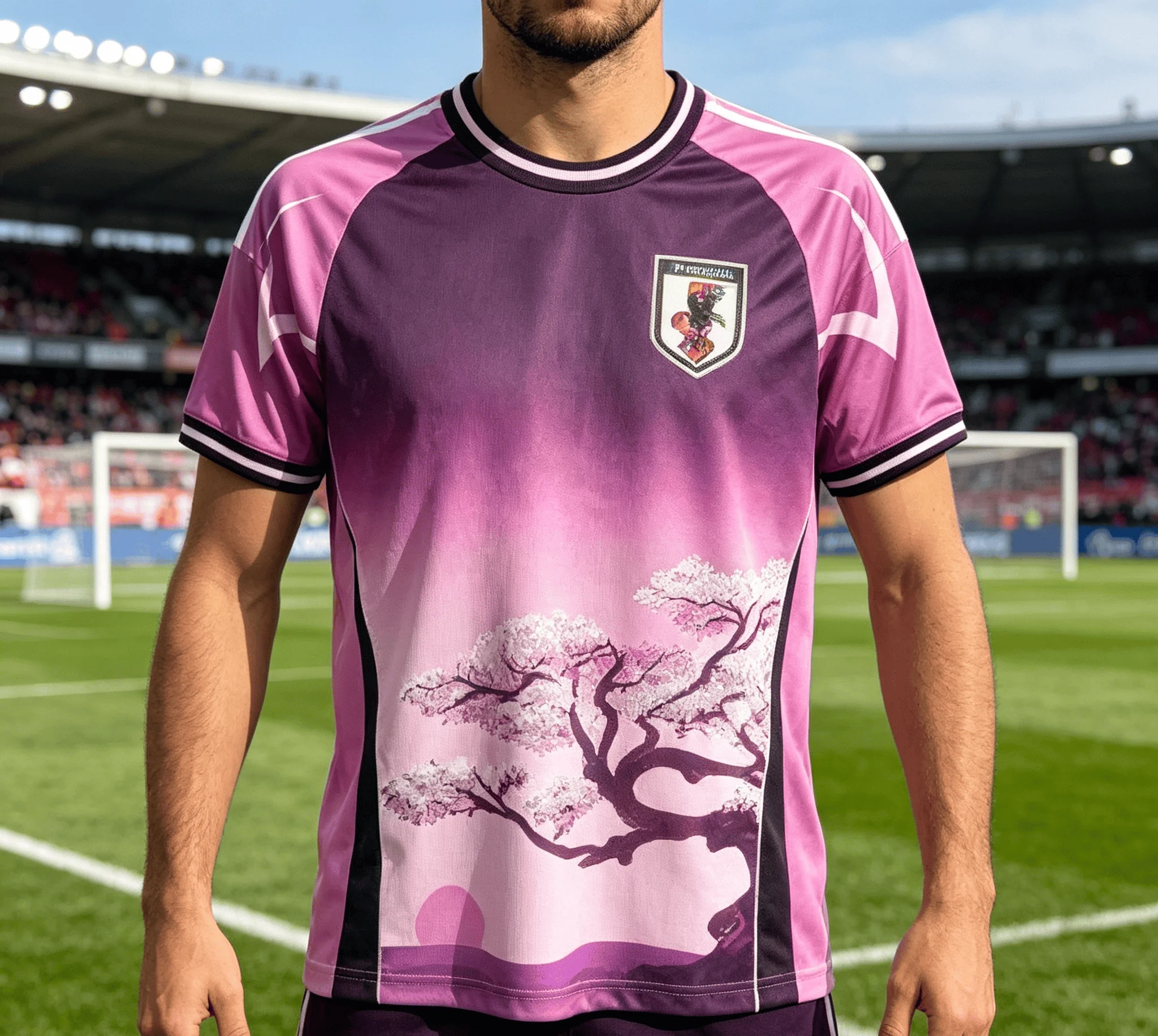 

Cherry Blossom Pink Moto Sweatshirt of The Japanese Football Team Style 2026 Breathable and Sweat-free Exercise Family Kids Tees