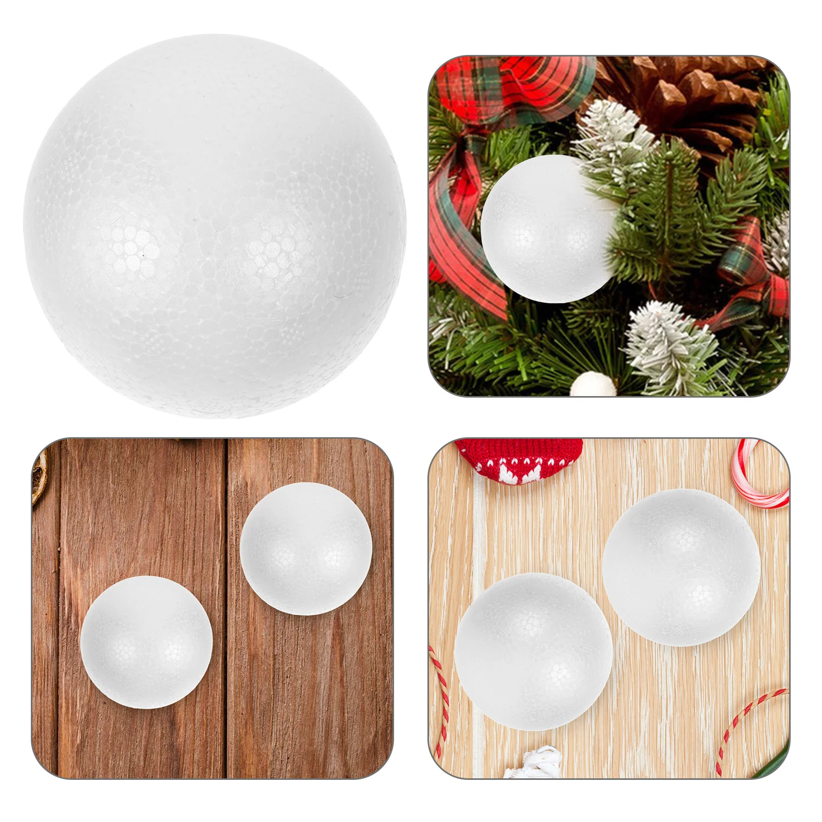 

15Pcs Foam Ball Craft Decor 8Cm White Solid Polystyrene Spheres for DIY Painting Decorations Wedding Party Use