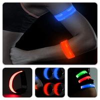 2 Pcs Luminous Armband Reflective Running Gear at Night Nylon Supply LED Wristband Safety