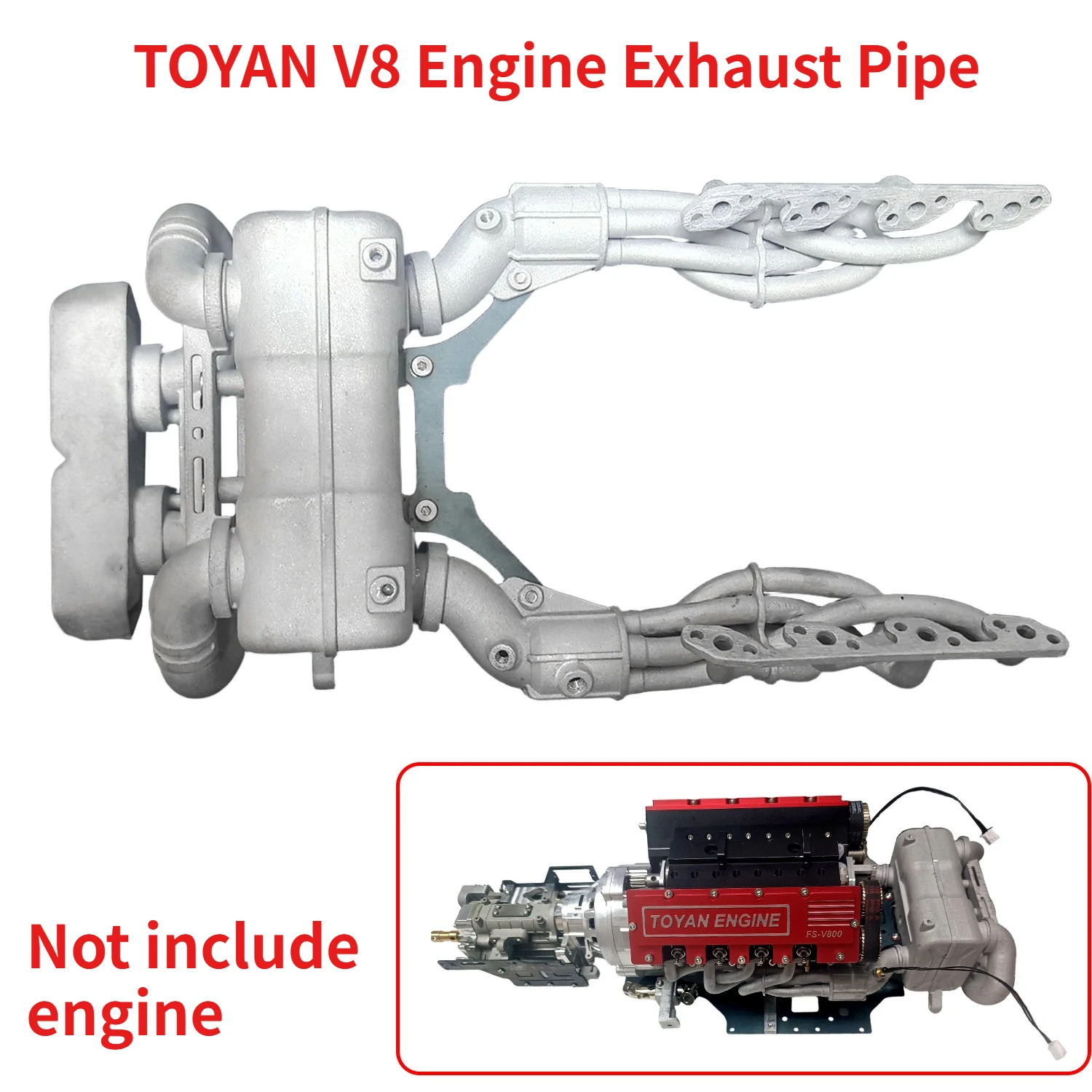 

Выхлопная труба двигателя TOYAN V8, аксессуары для обновления «сделай сам», подходят для металла, 28 куб.см, 8-цилиндровый двигатель с водяным охлаждением, модель FS-V800, игрушка