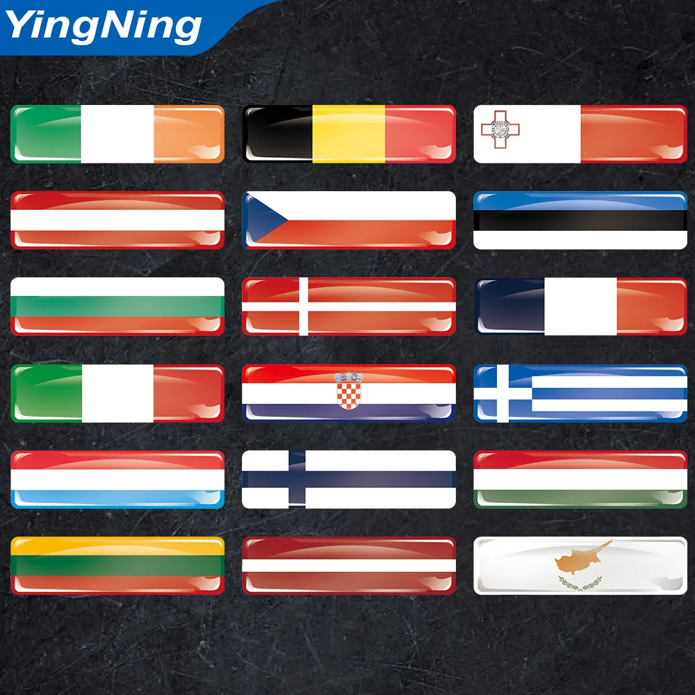 Фото Набор из 4 3D-наклеек из смолы с флагами стран ЕС: Италия, Франция, Германия, Испания. Эмблемы-значки для BMW, Audi, VW, мотоциклов, шлемов, ноутбуков. Водонепроницаемые наклейки.