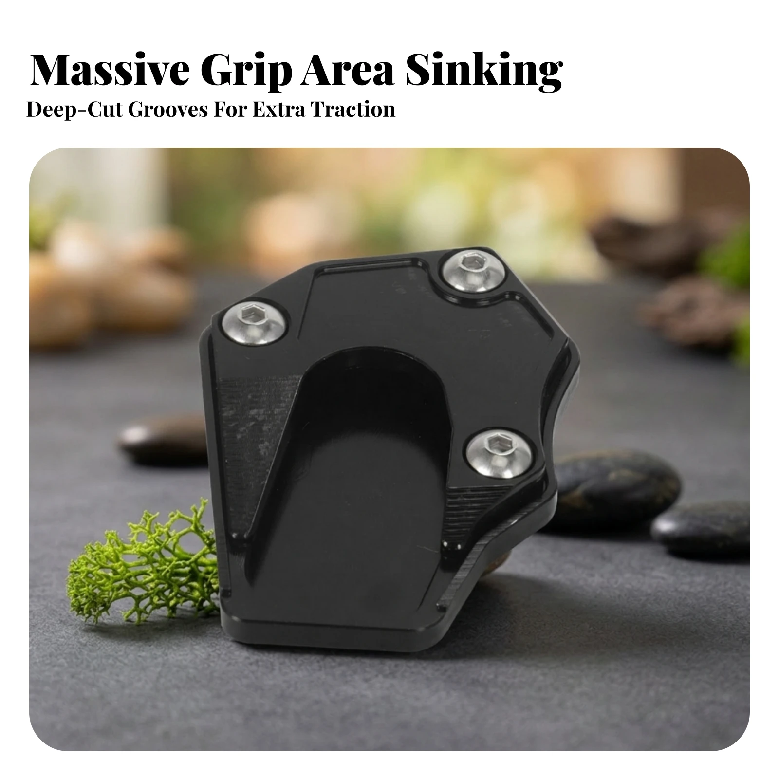 Motorcycle Side Stand Pad Long-Lasting Side Stand Pad Kickstand Extension Plate Heavy-Duty Kickstand Plate High-Strength