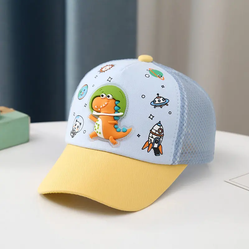 2023 Summer Acrylic Cartoon Dinosaur Casquette Baseball Cap Adjustable Snapback Hats for Children Boy and Girl 213