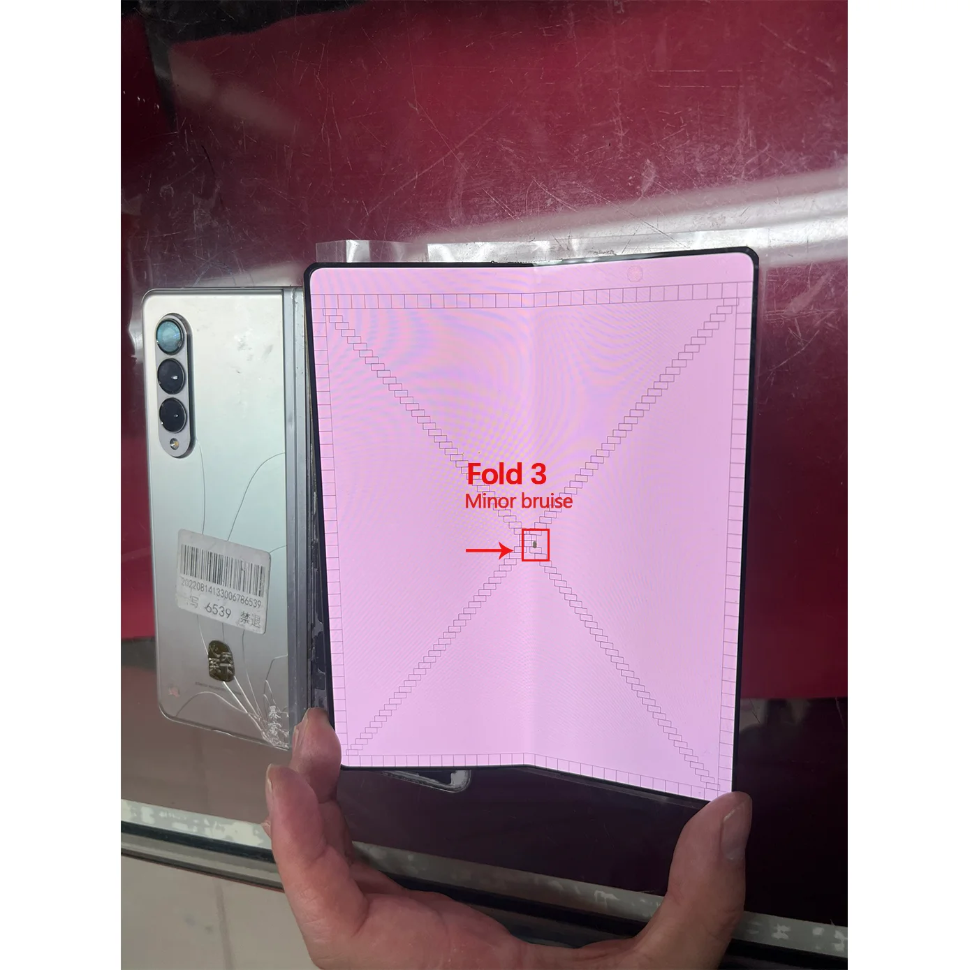 Tested Defect Point AMOLED Foldable Touch Screen Digitizer With Frame Replacement For Samsung Z Fold 3 F926B F926B DS