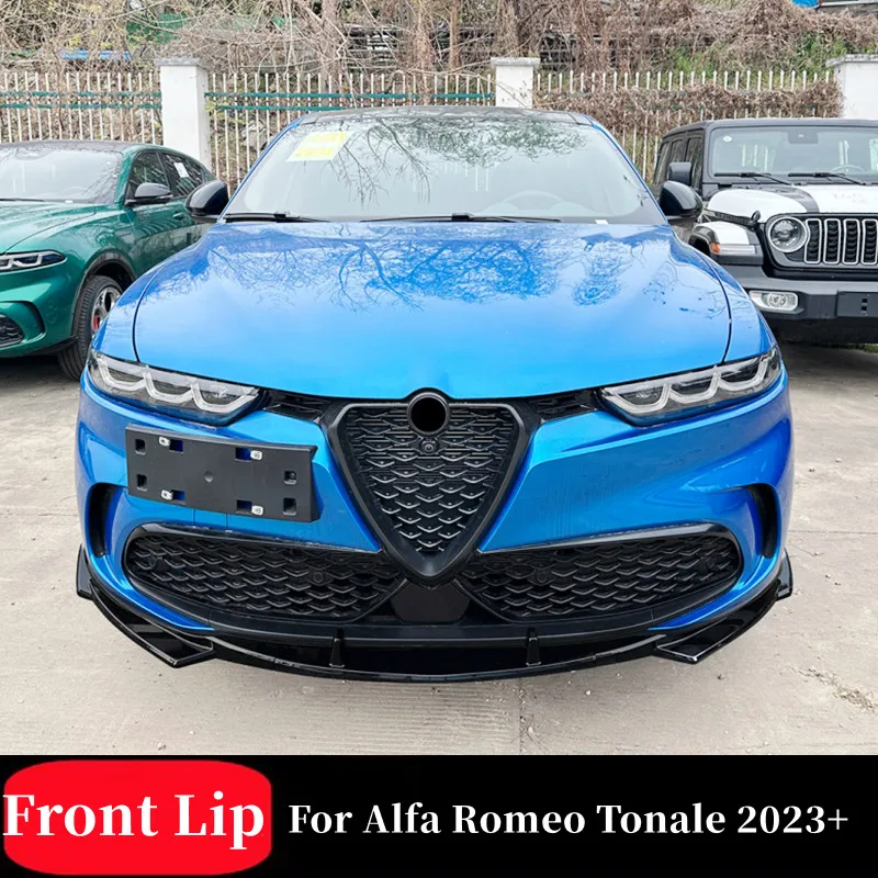 

For Alfa Romeo Tonale 2023+ 3pcs/Set Car Front Bumper Lip Chin Spoiler Splitter Bodykit Protection Guard Accessories