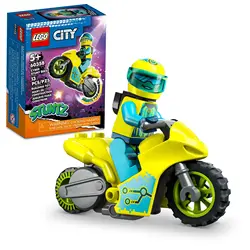 LEGO City Stuntz Cyber Stunt Bike 60358 Flywheel-Powered Motorbike Toy to Perform Jumps and Tricks Action Toys for Boys Girls