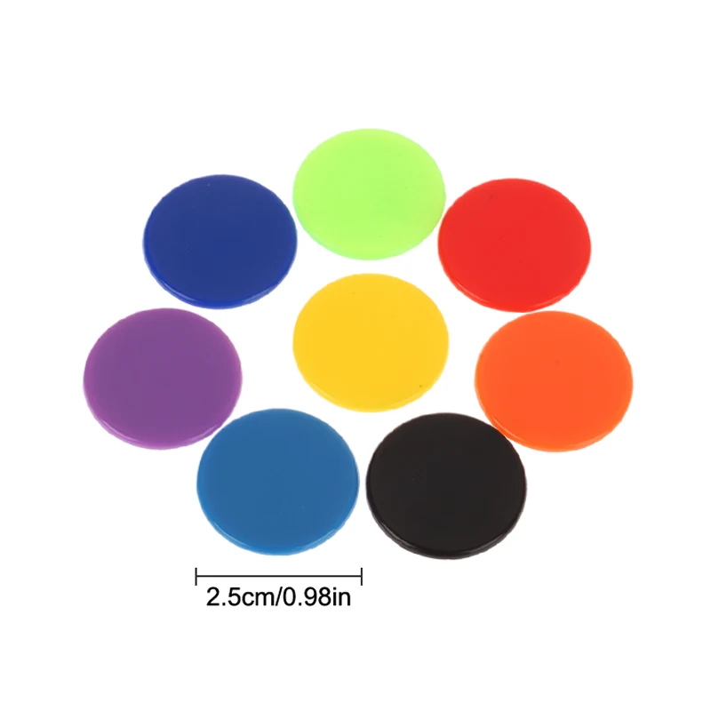 Montessori-Based Plastic Poker Chips Toy Set, 25MM and 100 Pieces; Featuring Bingo Chip Markers for Educational Play