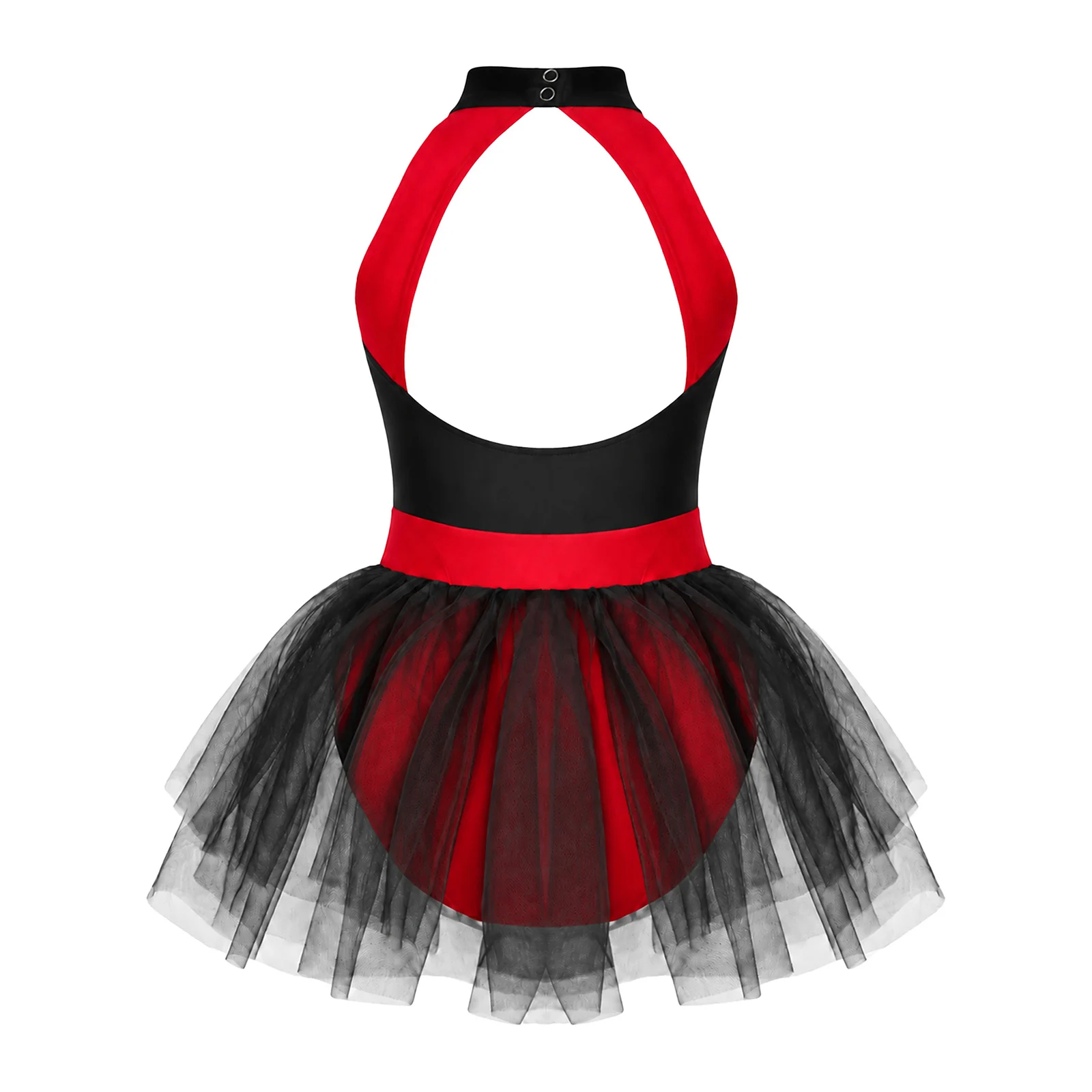 Medieval Circus Ringmaster Dance Leotard Drum Majorette Performance Clown Fancy Tulle Skirted Halloween Carnival Cosplay Costume view 4