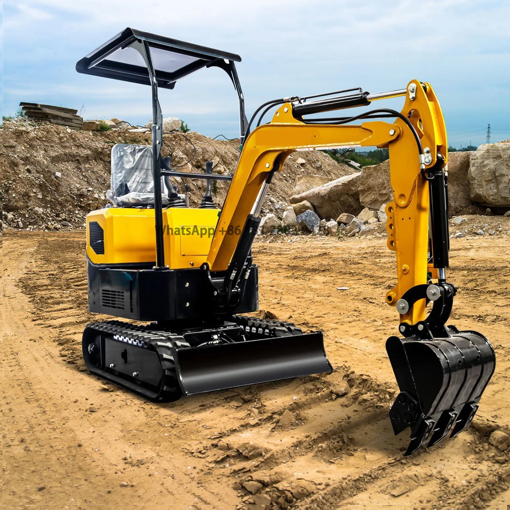 Mini Excavator Manufacturer Agricultural Machinery 1Ton Small Digger  Hydraulic Crawler Excavator