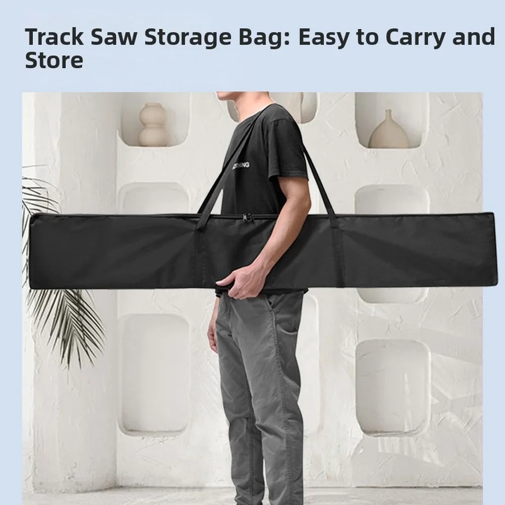 Oxford Fabric Case Track Saw Bag Three-section Design Thickened Pearl Cotton Dual Zipper Closure Organized Tool Storage Solution