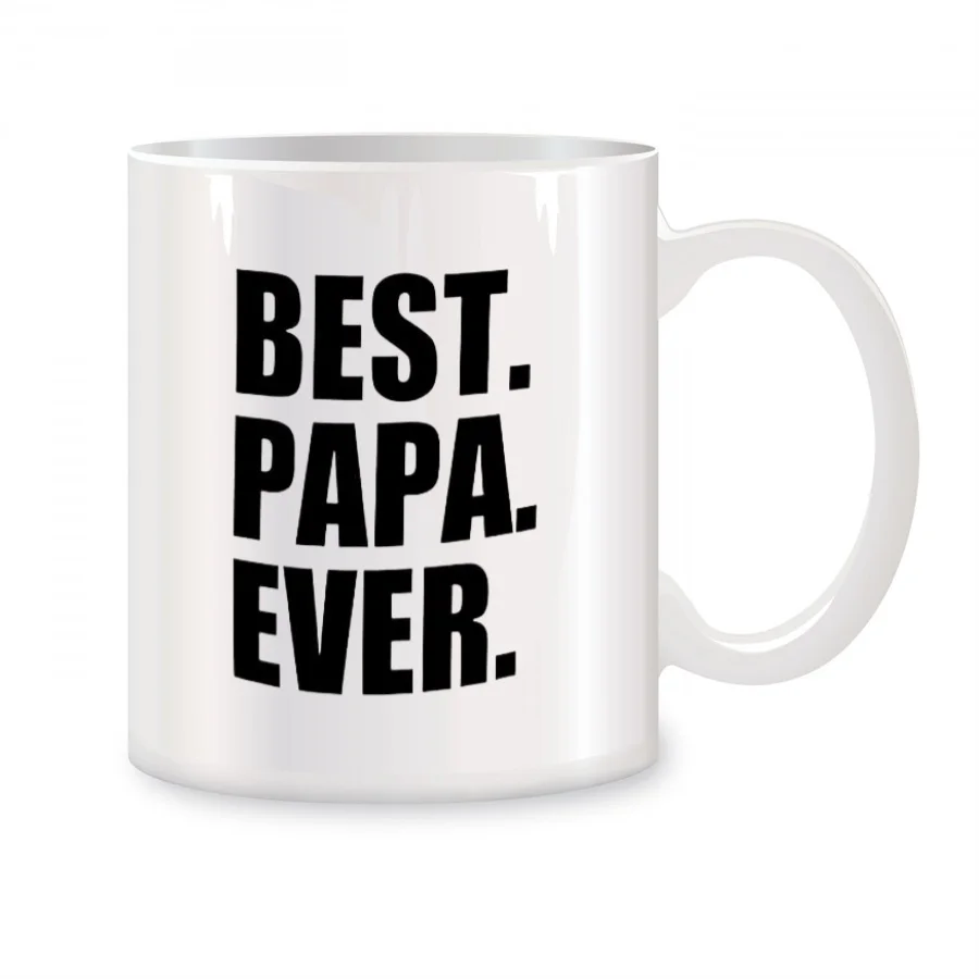 Best Papa EverMugs For Him Dad Grandpa Papa Birthday Gifts Novelty Coffee Ceramic Tea Cups White 11 oz