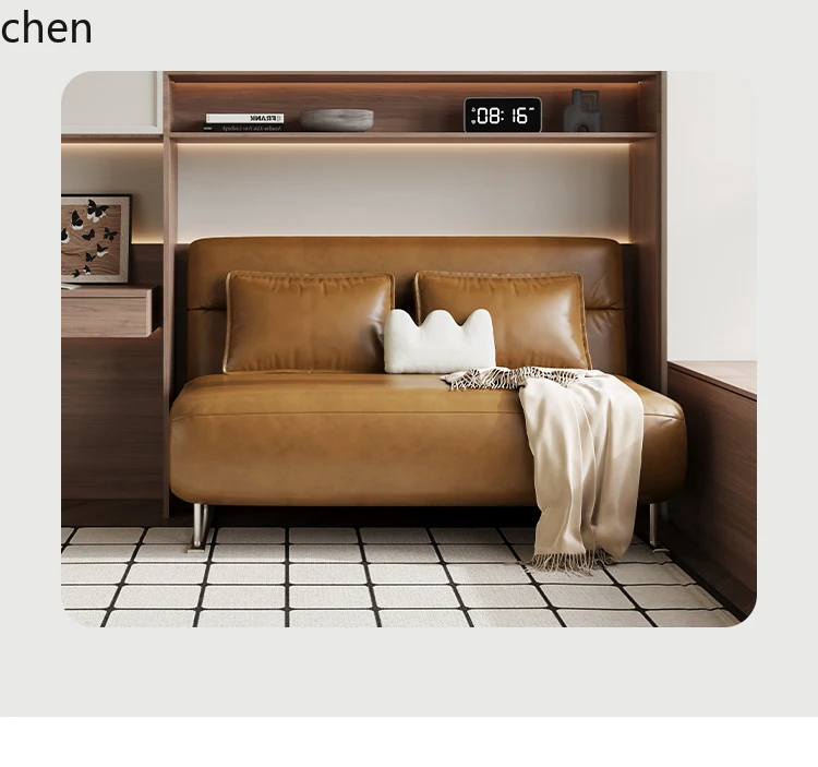 

ZML retro sofa bed modern simple foldable bed small apartment living room dual-purpose sofa