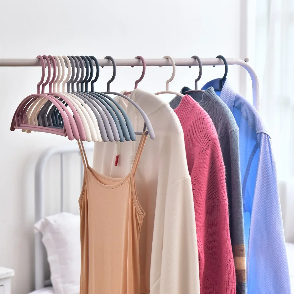 Hangers Household Non-slip Plastic Arch Hangers Wide Shoulder Semi-circular Hangers clothes Pants Hanging Organizer