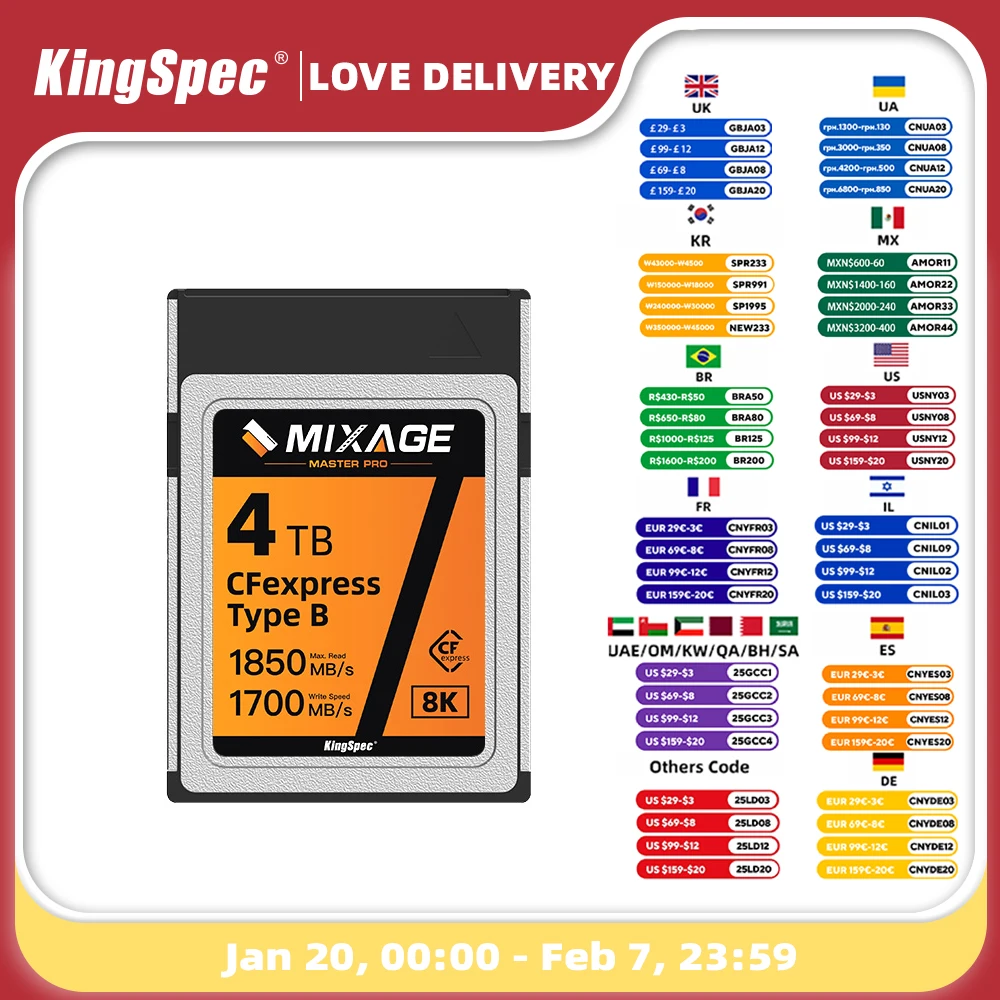 KingSpec 512GB CFexpress Type B