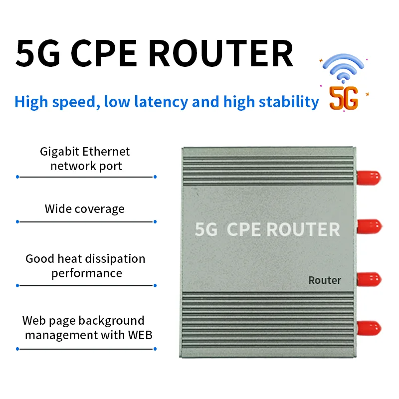 Dual band 1800Mbps 5g industrial router with sim card High Speed External Antennas 5g Sim Card Router