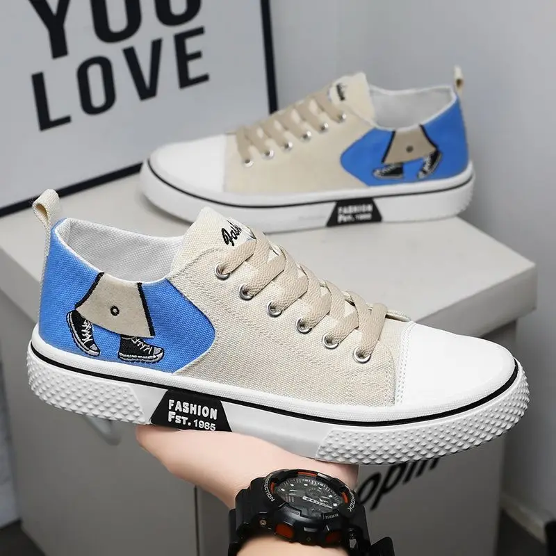 

men's canvas shoes large size 46 fashion casual sports shoes men's loafers platform light breathable men's shoes outdoor running