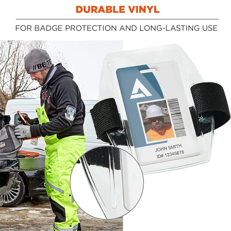 Plastic Card Holder  Reflective Wristband ID Card Holder Arm Adjustable ID Badge Elastic Arm Band ID Badge Holder