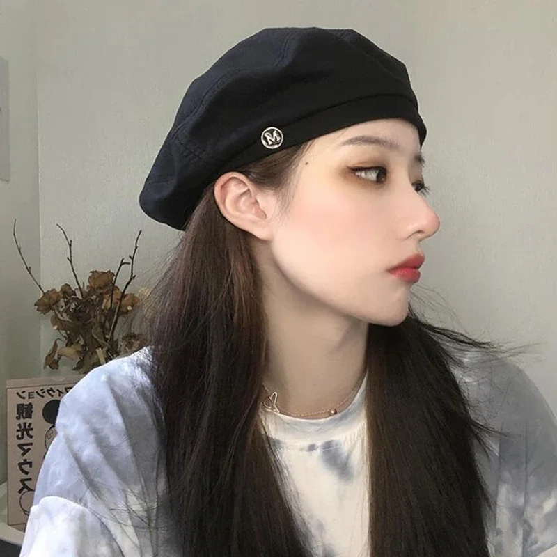 Men Women Girls Letter Embroidery Travel Beret Hat Painter Hat Boina French Hat Beret Autumn Winter Berets