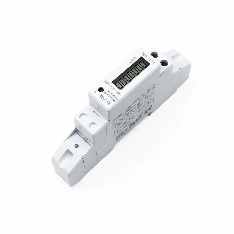 Household Electricity KWH Meter 20A 40A 220V Din Rail 1P Single-Phase Electronic Energy Consumption Meter