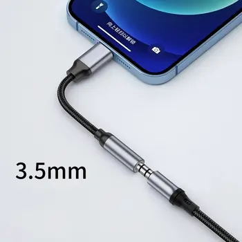 Kabel AUX s 8 pinů na 3,5 mm jack pro iPhone 14 13 12 11 Pro Max IOS 14 samec-samice, konektor pro sluchátka, audio rozbočovač 10 nejlepší prodej 8pinový 3,5mm jack - №2