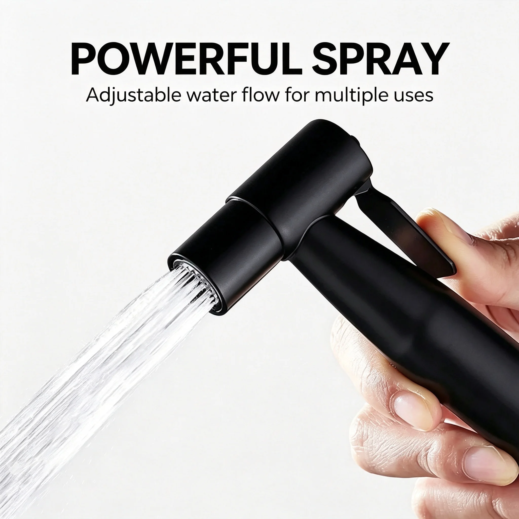 Black Handheld Toilet Bidet Sprayer Multi-Functional Bathroom Spray Gun for Feminine Wash Toilet Cleaning Pet Shower Wall Mount view 4