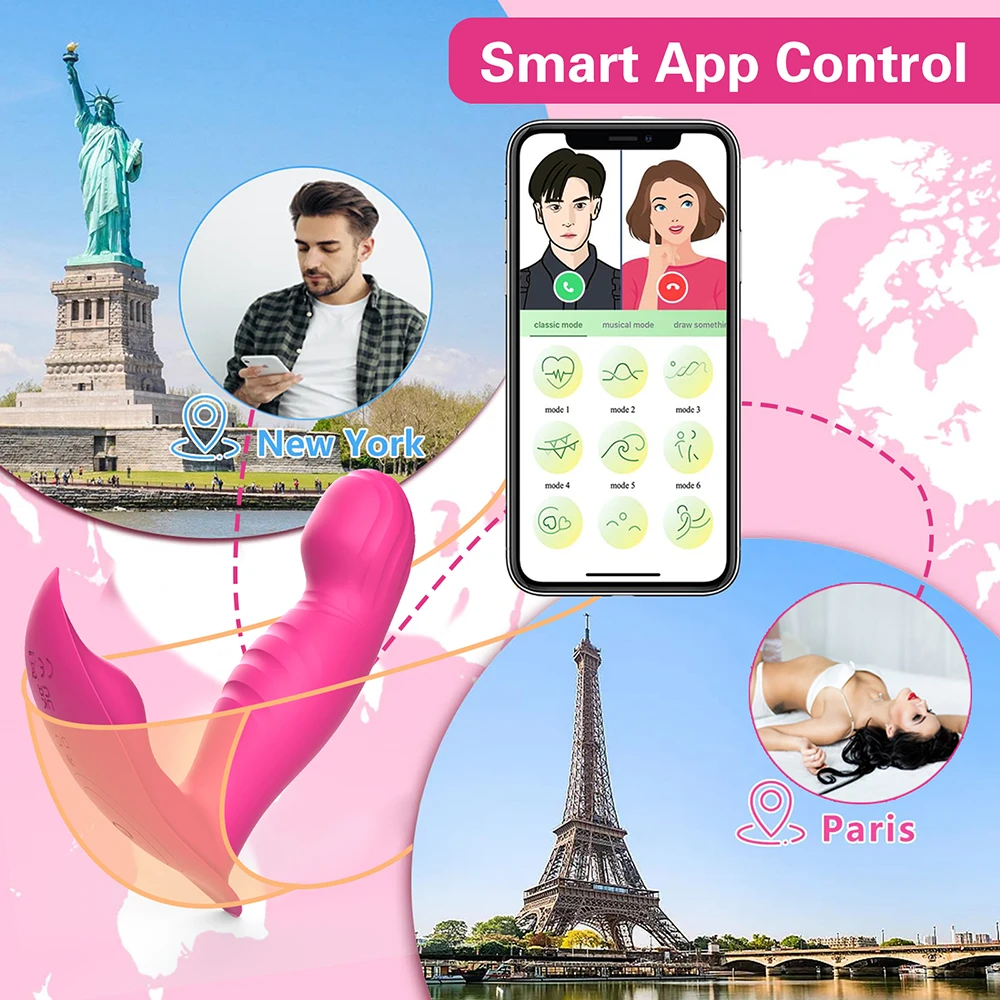 هزاز دسار يمكن ارتداؤه للنساء ، تحكم في تطبيق البلوتوث ، البظر ، محفز البقعة G ، المهبل ، هزة الجماع ، الاستمناء ، ألعاب الجنس ، 10 أوضاع