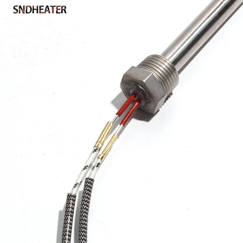 SNDHEATER 1pc 110V 220V 380V DN15/21mm Thread Cartridge Heater Single Head Heat Tube 12x100-200mm 300-1000W for Plastic Molding