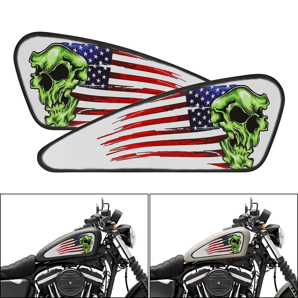 

Motorcycle Accessories Fuel Tank Decal 3D Sticker for Harley Sportster XL 883 1200 48 72 Cafe Racer Street Tracker Bobber Scramb