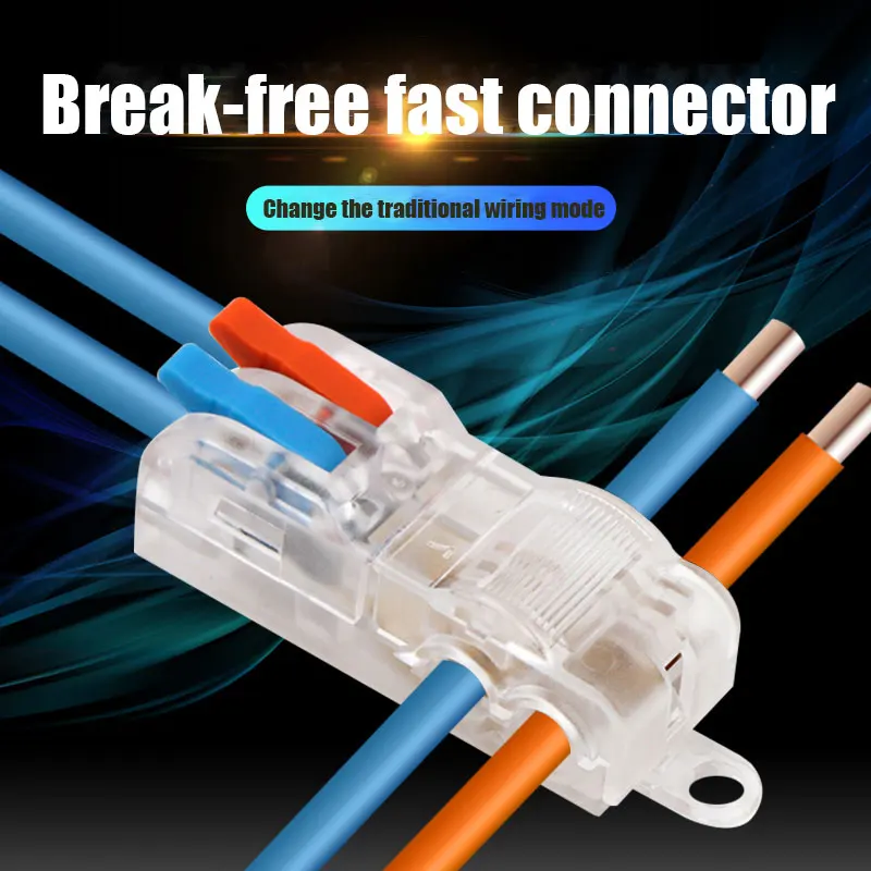 

T-type Electrical Wire Connectors Snap Splice Lock Wire Quick Fast Cable Wiring Terminal Block Copper Core Waterproof Electric C