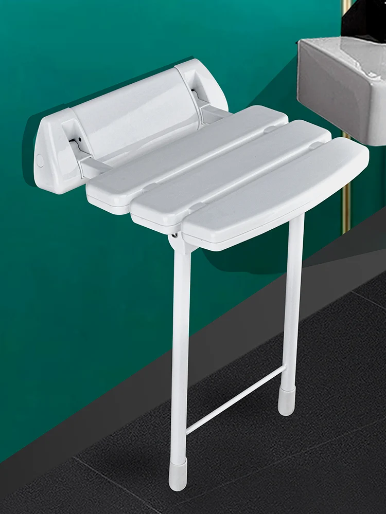 Bathroom folding stool, toilet shower, non-slip bath, wall hanging folding chair