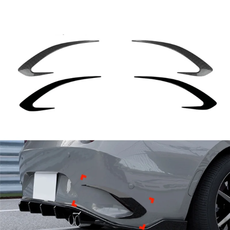 متفوقة مانع صدمات خلفي للسيارة الفاصل المفسد الخلفي الضباب مصباح المفسد غطاء الكسوة لمازدا مياتا MX-5 ND 2016 +