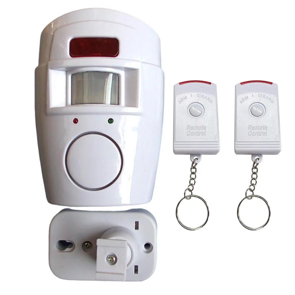 

Motion Detector Alarm with 2 Remote Controls PIR Motion Sensor Detector Alarm Home Security System for Door Shed Garage Caravan