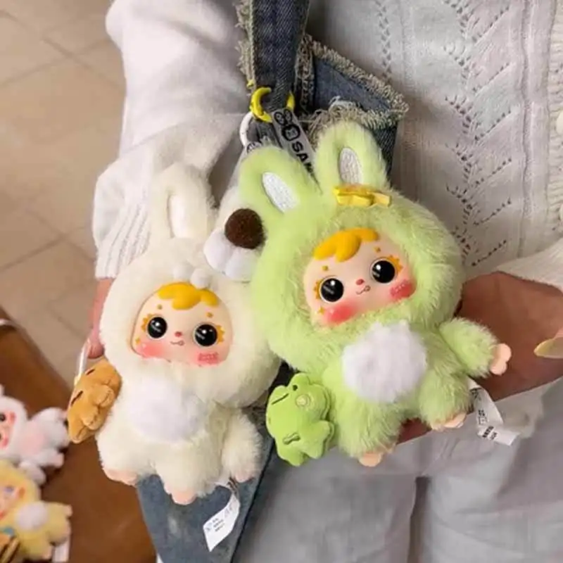 صموئيل عناق عناق Lce كريم لطيف الحيوانات الأليفة سلسلة صندوق أعمى لطيف الكرتون شعر رائعة سطح المكتب دمية زخرفة مفاجأة صندوق غامض هدية #2